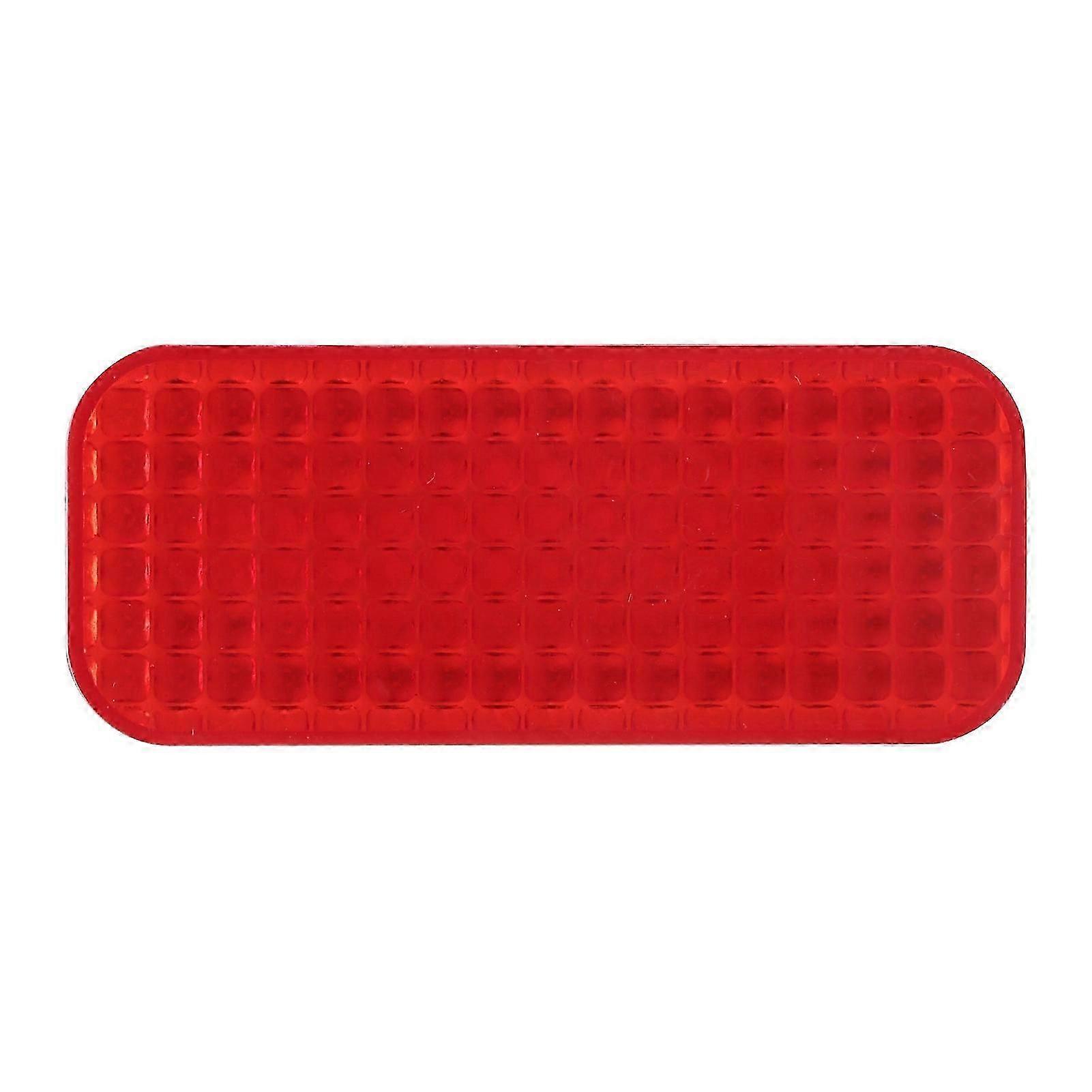 Reflective Sticker Red Rectangular Protection Reflector Universal compatible with Automobile Motorcycle