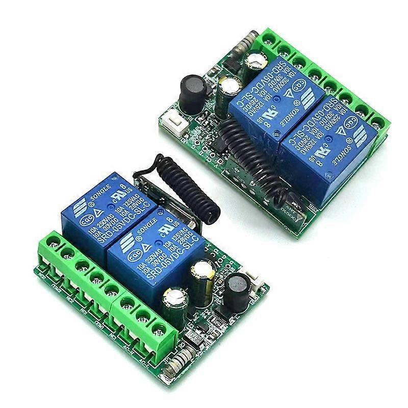 Compatible 220V 2-channel 10A remote control switch for speed reducer motor forward/reverse wireless control switch 433M2 key remote control set