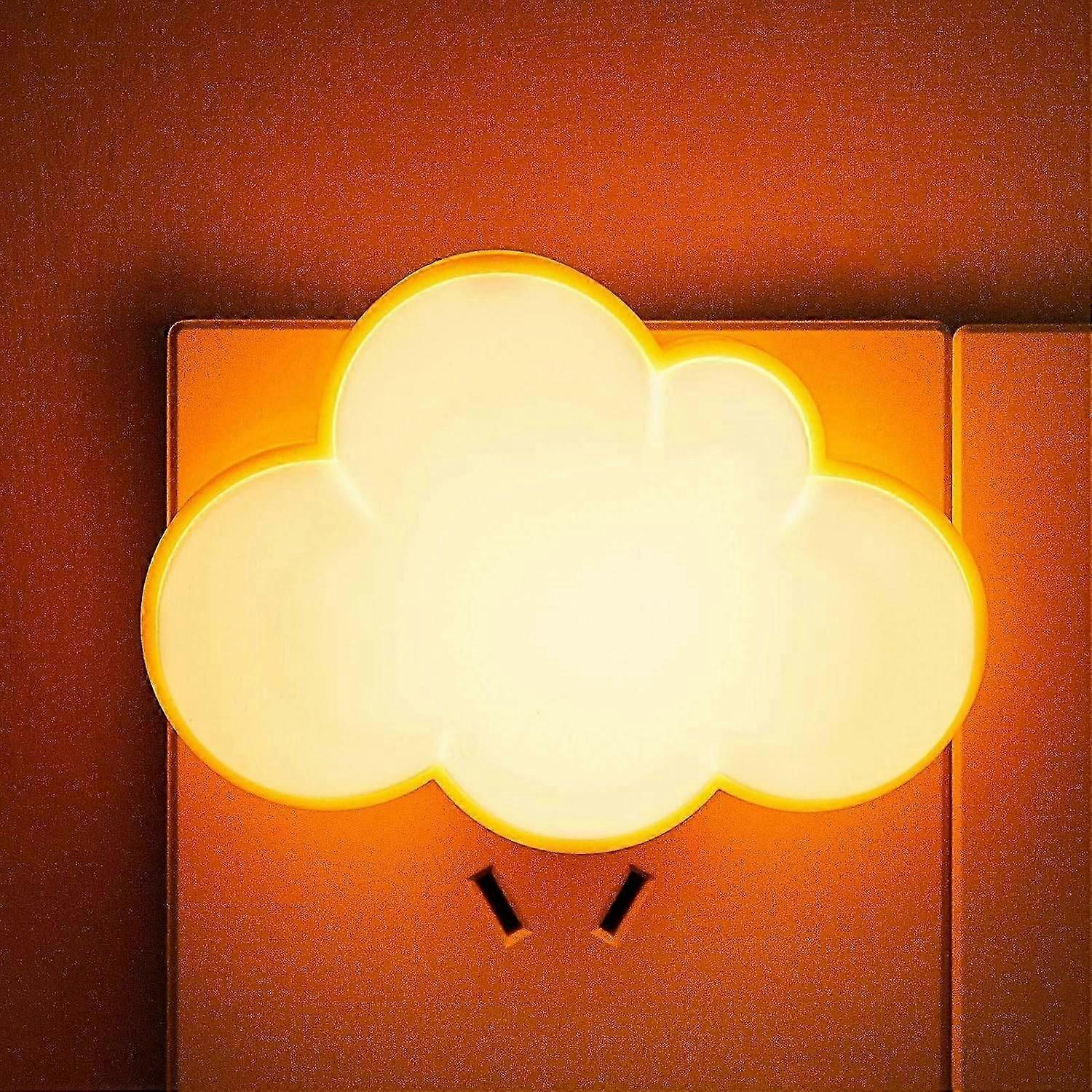 2-Pack LED Cloud Night Light with Warm Sensor, Plug-in Wall Lamp in Cloud Shape