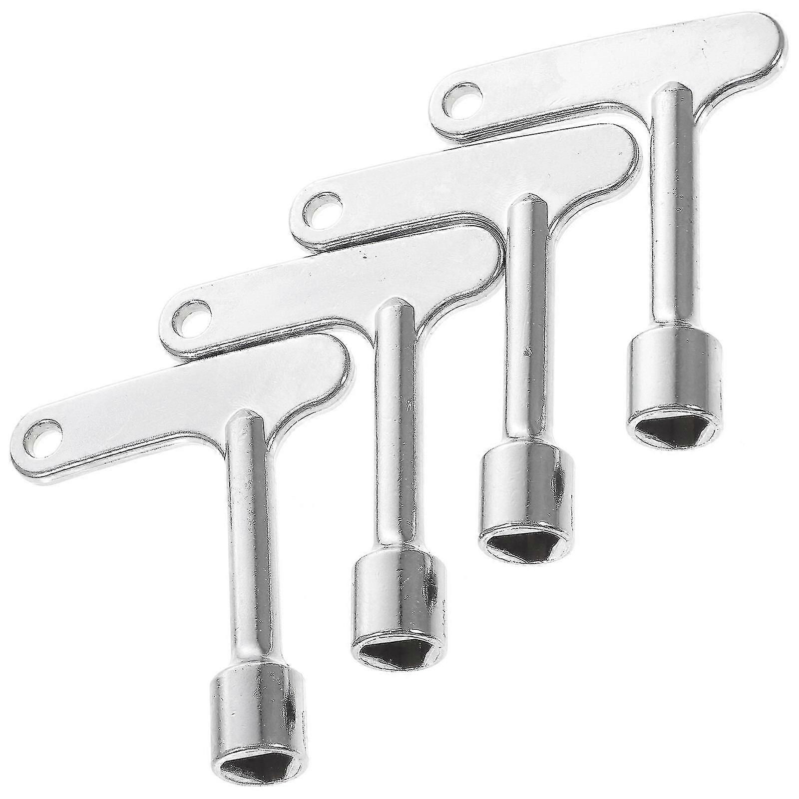 4pcs Elevator Key Elevator Service Key Triangle Panel Lock Triangle Spanner