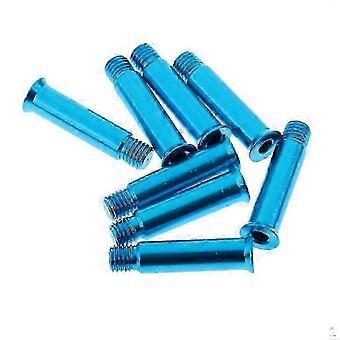 8 stuks INLINE SKATE wiel, rolschaatsen as schroeven bouten lager spikes blauw 02 editie 1205