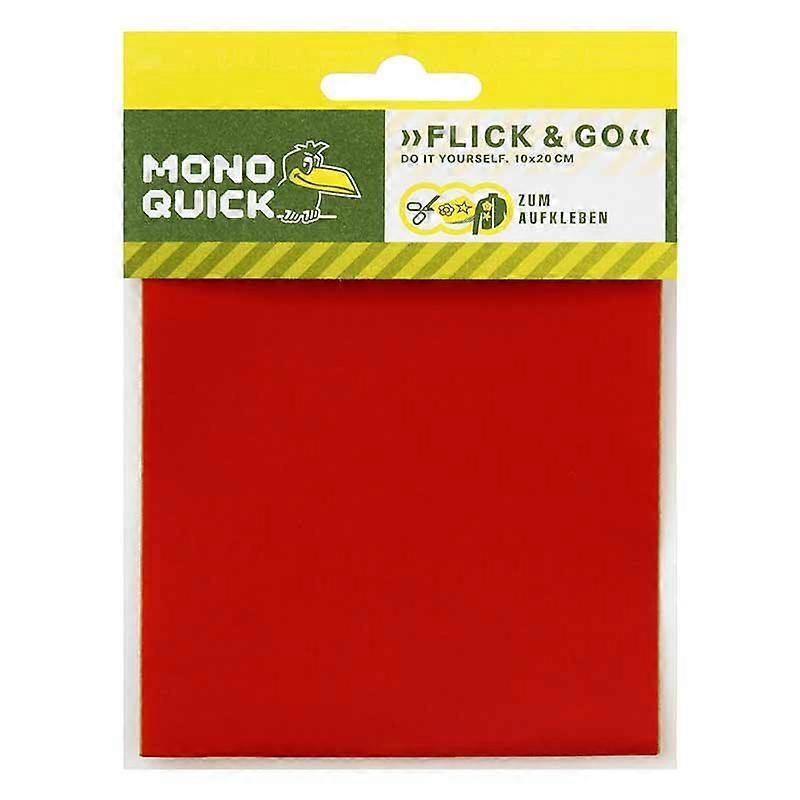 Glue patch red - patch, iron-on patch, size: 10.0 x 20.0 cm