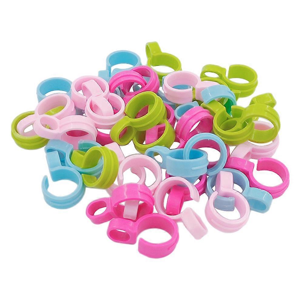 Clothing Hooks Windproof for Hanger 80Pcs Plastic Round Hooks