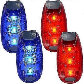 4er-Pack Sicherheits-LED-Leuchten für Läufer, Fahrräder, Hunde, Kinder, Boote, blinkend/warnend, Stroboskop, gut sichtbar, mit Clip für Laufen [XR]