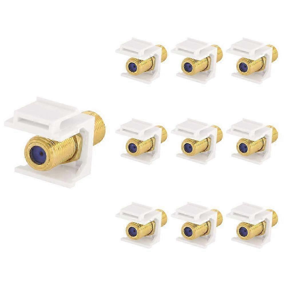 10-Pack RG6 Jack Insert, compatible withWall Plate and Patch Panel