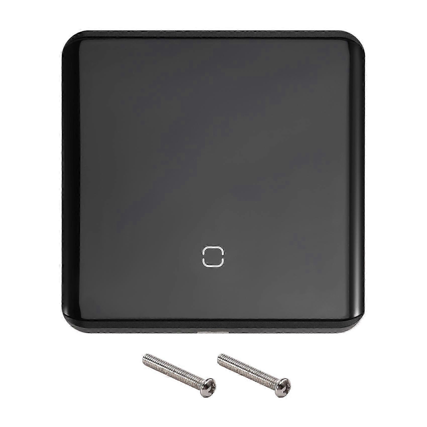Tuya Smart ZigBee 3.0 Wireless Remote Control LED Display Switch Glass Touch Switch Black EU Plug