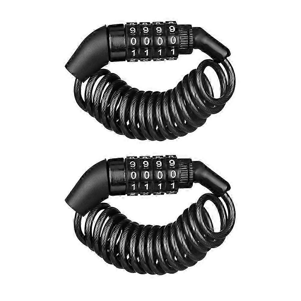 Bicycle Lock Security Code 4 Digits Lock Anti-Theft Combination Code Security Bicycle Bicycle Accessories (2Pcs)_LJJ
