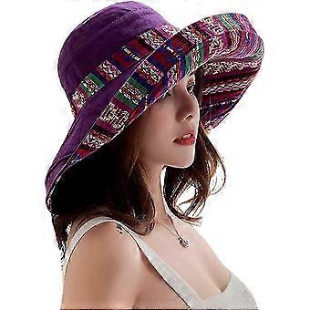 Sombreros de sol de ala ancha para mujer con borde de alambre metálico, protección UV, ideales para la playa, la pesca, senderismo, el jardín y los viajes. Incluye correa para la barbilla. Talla única.
