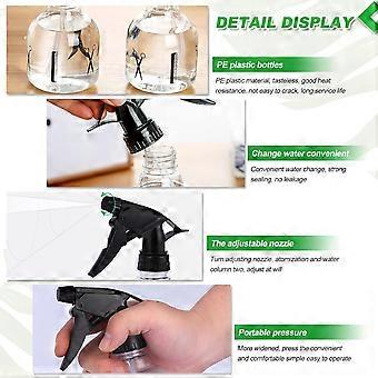 250ml Empty Water Hair Spray Bottle Refillable Trigger Syringe Plastic Spray Bottles for Hair Styling Travel Plants-2pcs