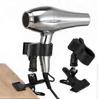 2pcs Rotating Hands Free Hair Dryer Holder, 360 Degree Rotatable Stand Clamp On Desk, Adjustable and Flexible Blow Dryer Stand for Easy Styling
