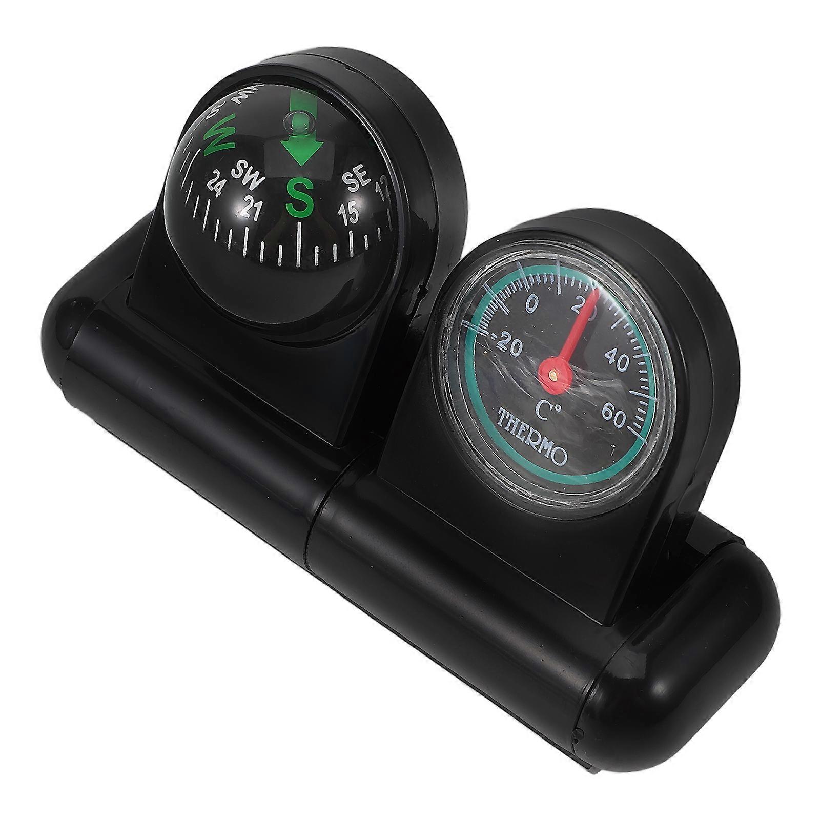 Multi-Functional Car Compass and Thermometer Replacement Navigation Temperature Display Dashboard Mounting Compass