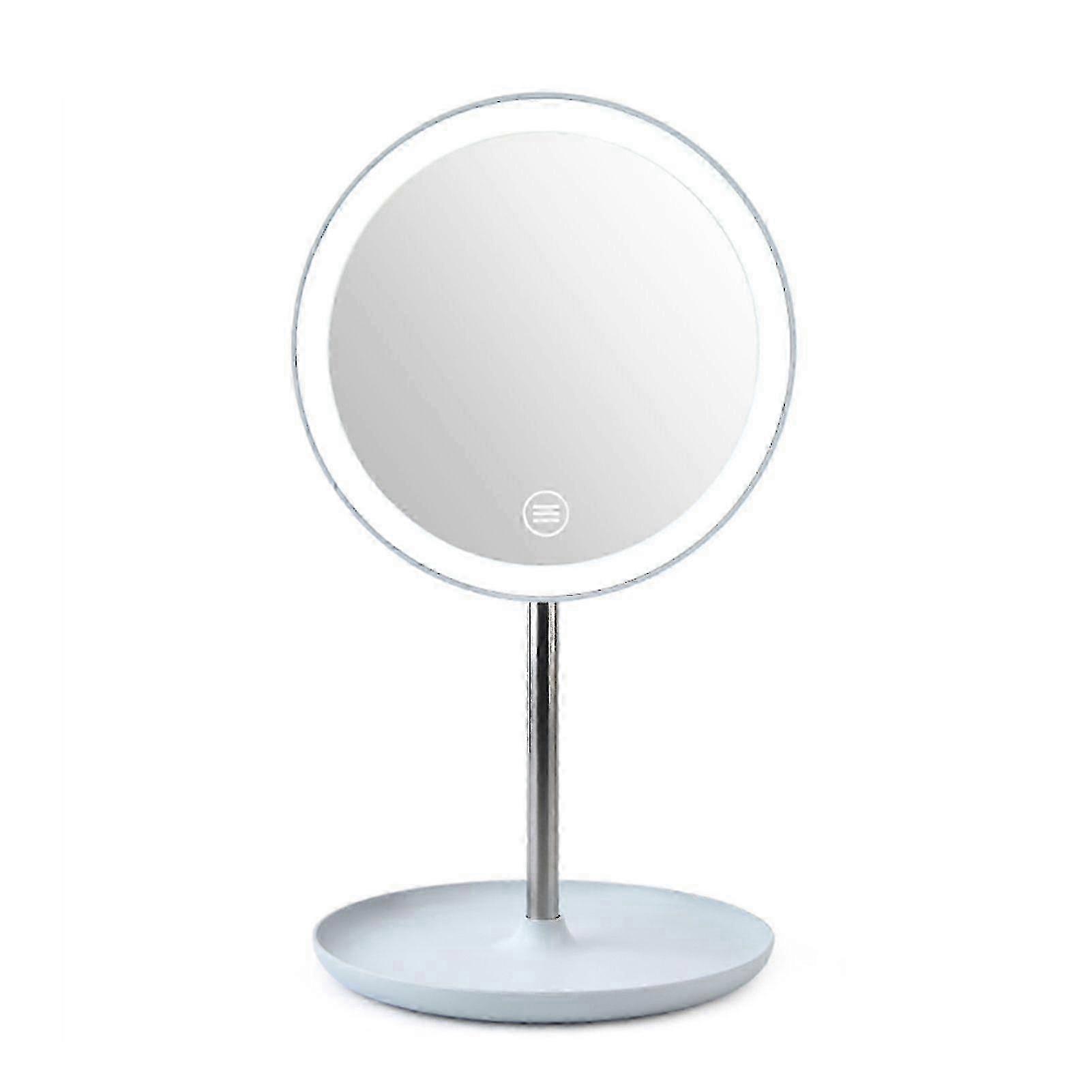 LED makeup mirror, 360 rotation brightness adjustable table lamp with sensor switch, USB battery powered