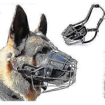 Reliable Steel Reliable Dog Muzzle, Size M, Iron Adjustable, Safe & ComCompatible withtable, Suitable Compatible with Large Dogs