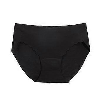 Women S Mid Waist Seamless Ice Silk Triangle Panties Breathable Antibacterial Underwear