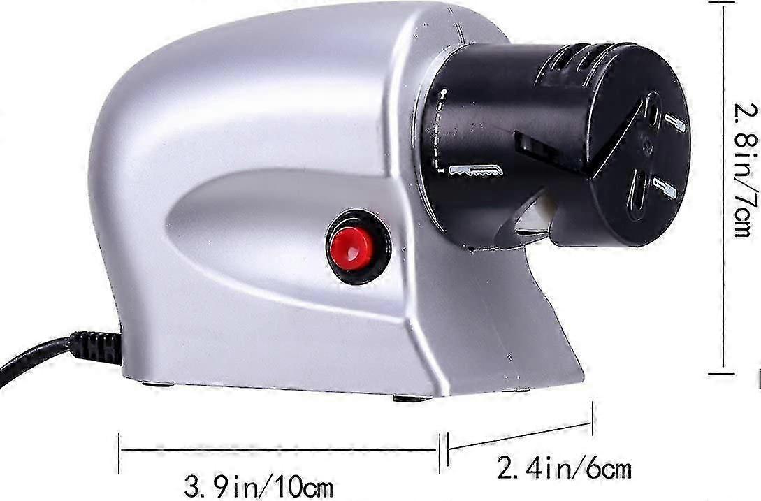 Electric Knife Sharpener With Knives 2 Tool Sharpening Steps