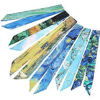 Bag Scarf Neckerchief for Women with 24Pcs Handbag Handle Ribbon Decoration