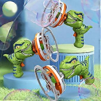 3X Ventilator Dinosaur Boblemaskine Bobler i Boble Håndholdt Elektrisk Dinosaur Boblemaskine Grøn