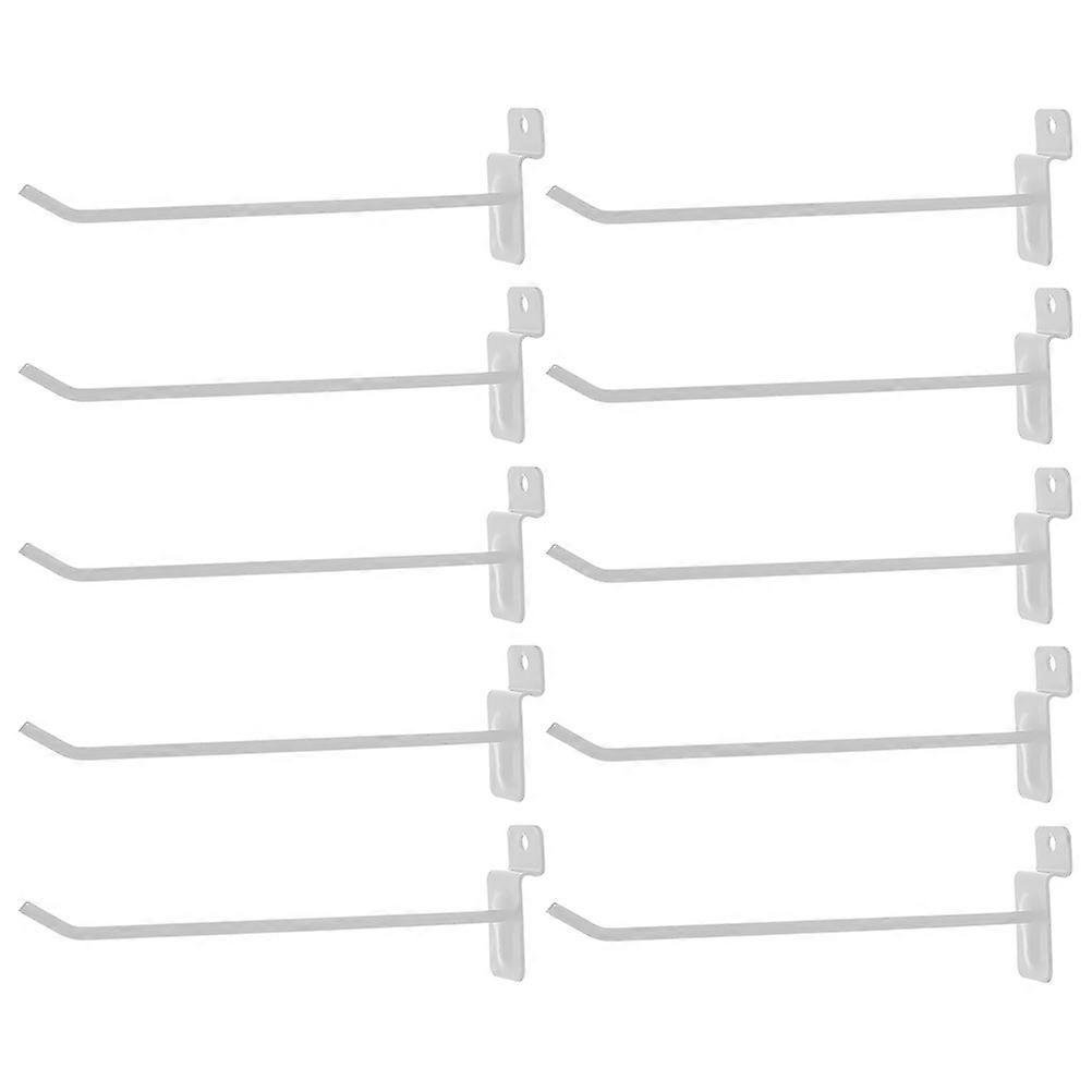 White Pegboard Hook Iron Utility Hook for Storage Use 10Pcs Set