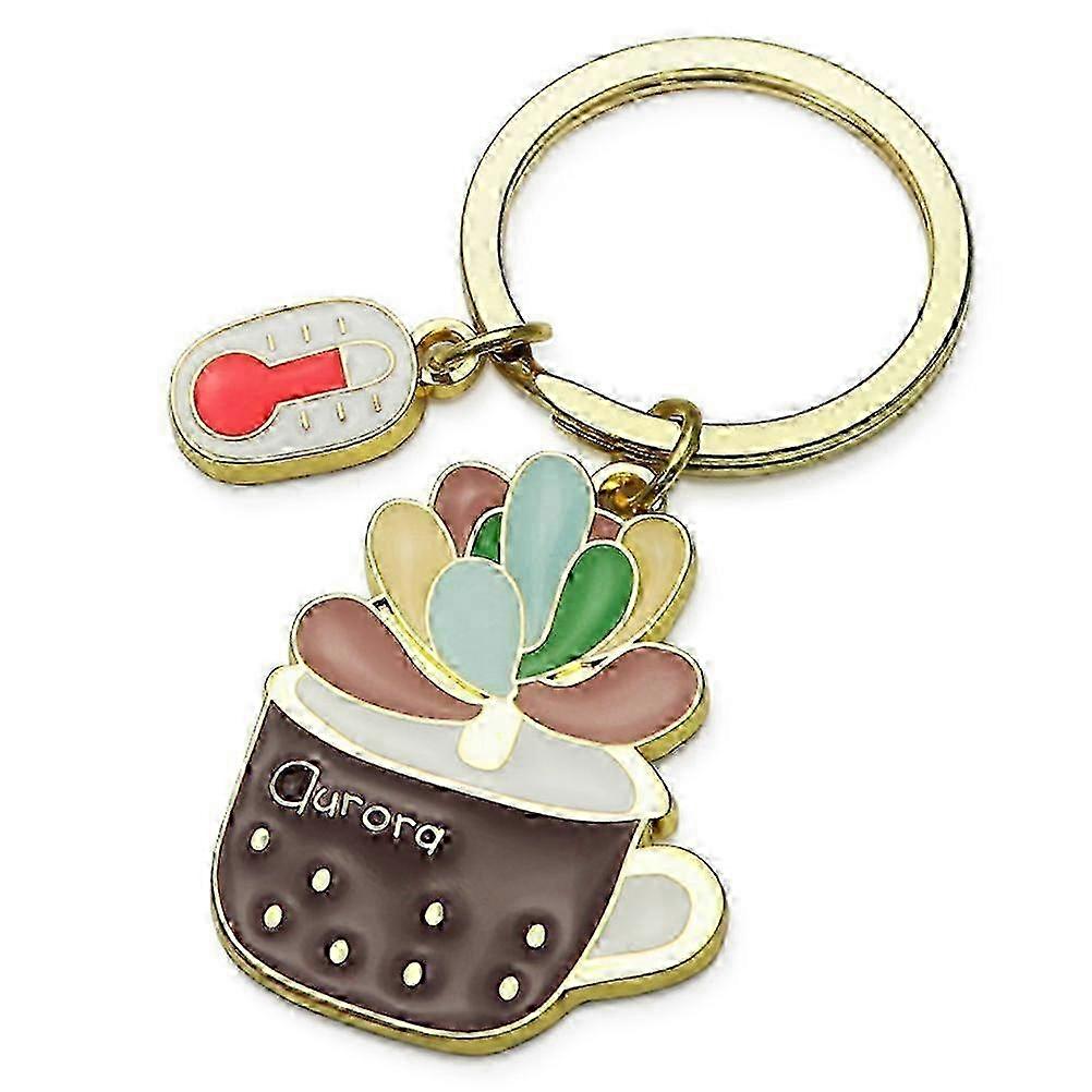 Creative Succulent Keychain Hanging Pendant compatible withHolding Keys 4Pcs