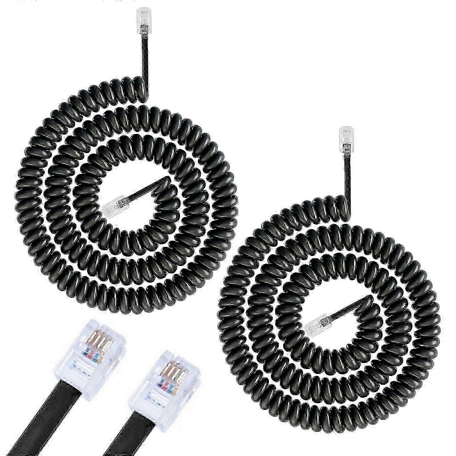 2pcs Sticker Telephone Receiver Cable