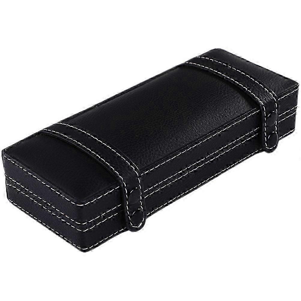 Compact Black PU Pen Storage Box