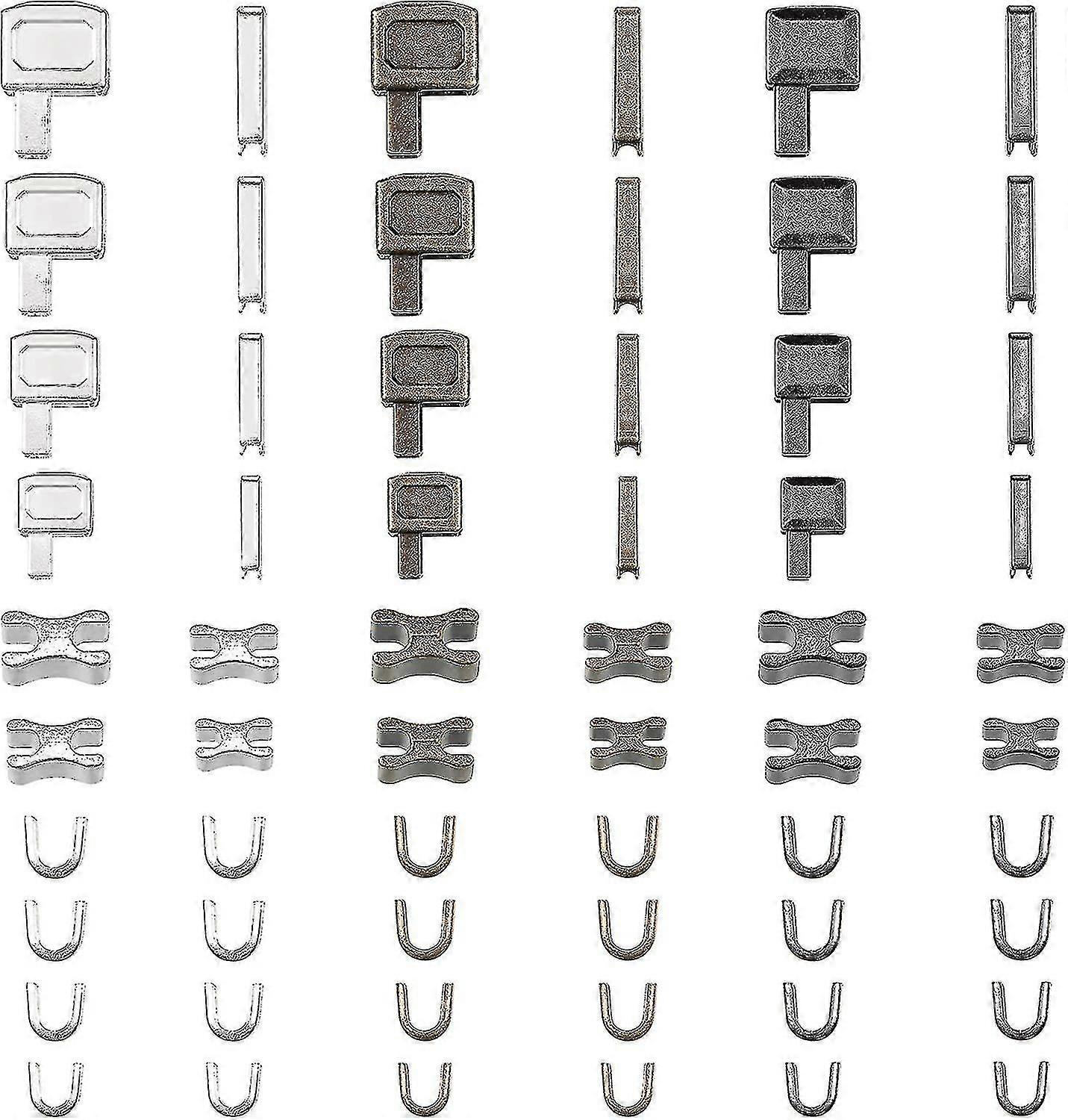 4-Size Metal Zipper Latch Kit