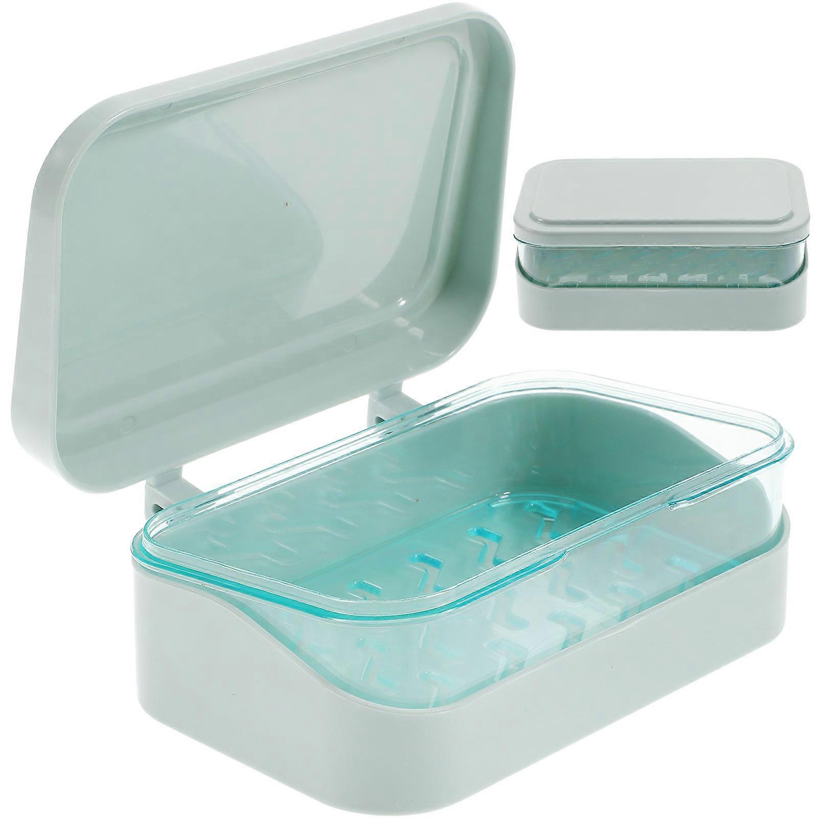 Practical Soap Box Holder for Bathroom Sky-Blue ABS Bar Soap Container