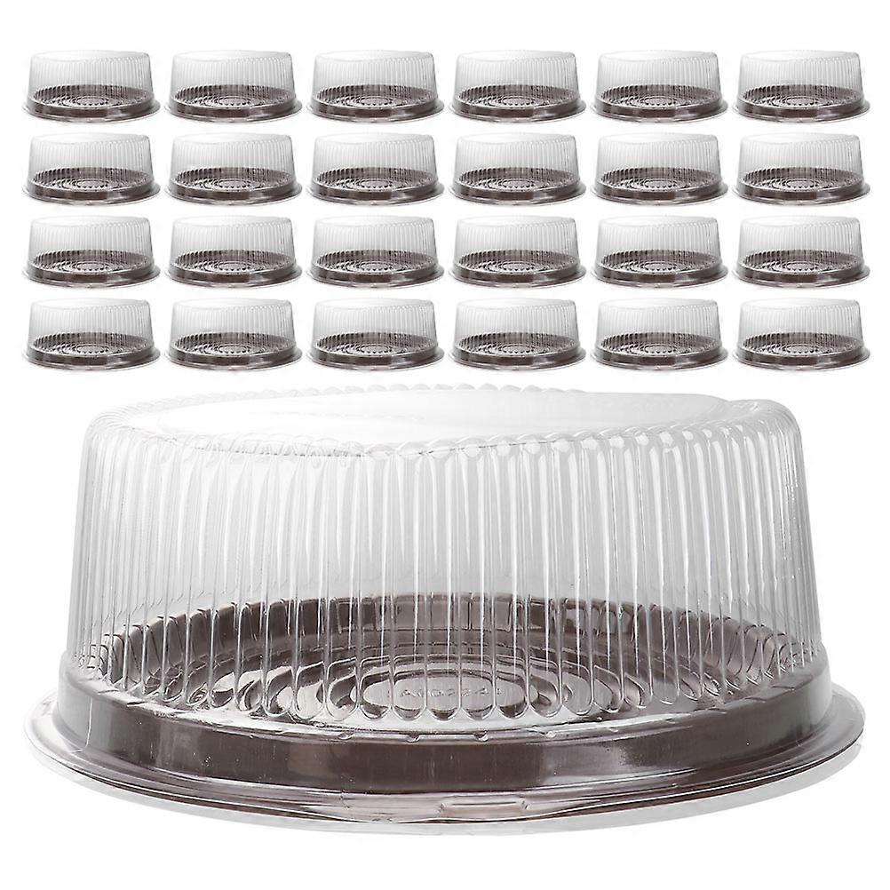Plastic Cake Container with Clear Lids for Cake Storage 25Pcs