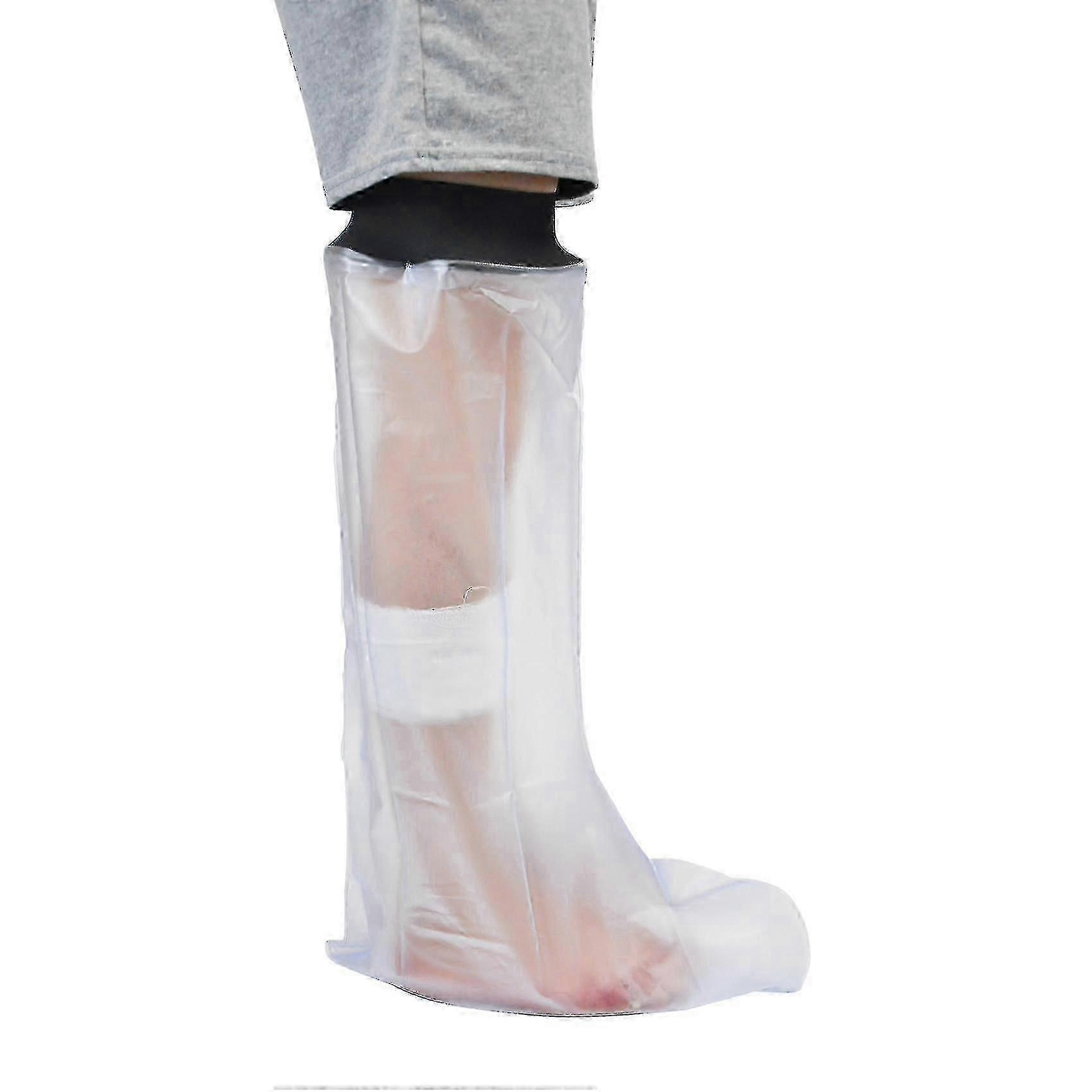 Waterproof leg protector for showering with cast cover