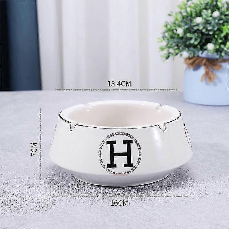 Solid Ceramic Ashtray Compact Stable