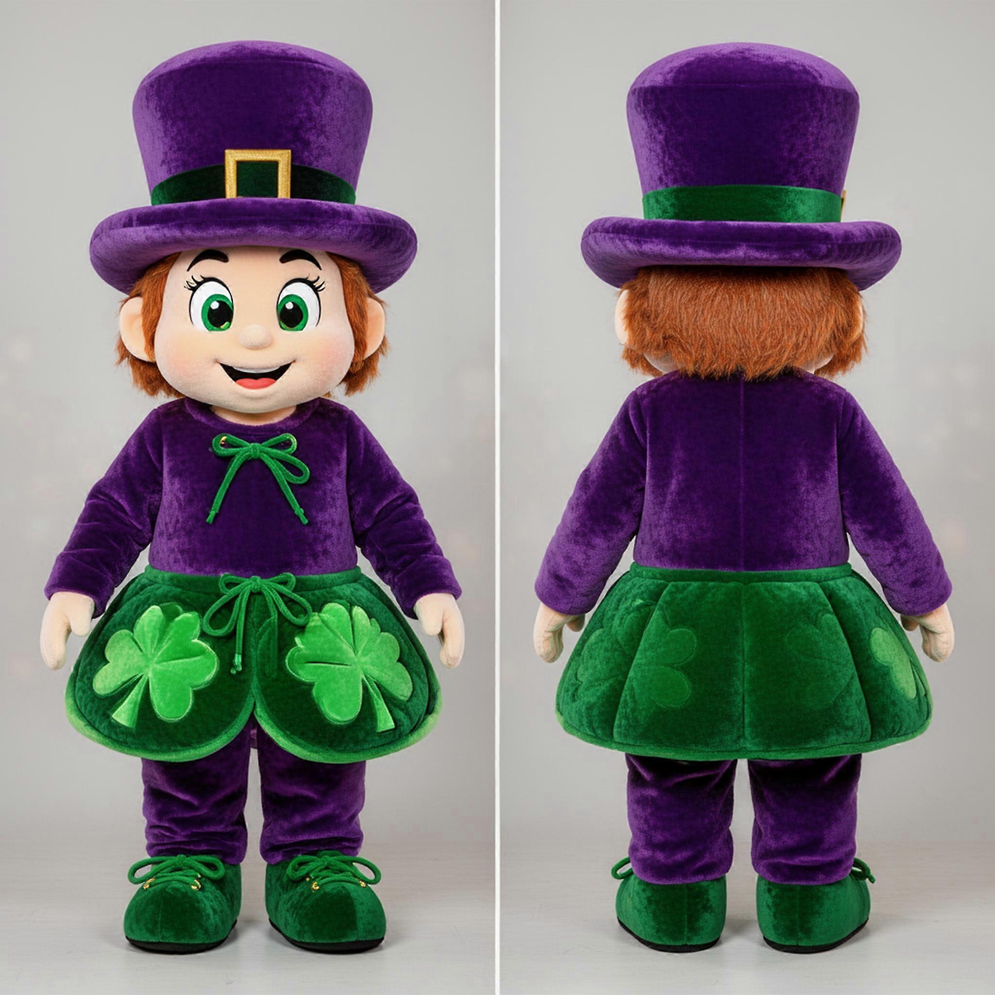 MASTICOT Emerald Green Plush Leprechaun Hat Mascot
