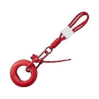 Silikon-Fingergriffring-Schlüsselanhänger für Pendler, Handtrainingsring mit abgerundeter Form, Clip und Lanyard
