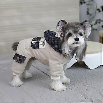 Pet Dog Four-Legged Cotton Coat Winter Warm Outfit Small Medium Large Dogs Casual Style