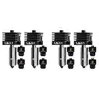 4x Upgraded 0.4mm hotend Kit for Bambu Lab H2D/H2S/H2C/P2S, High Temp Hardened Steel Nozzle with Silicone SocksYX