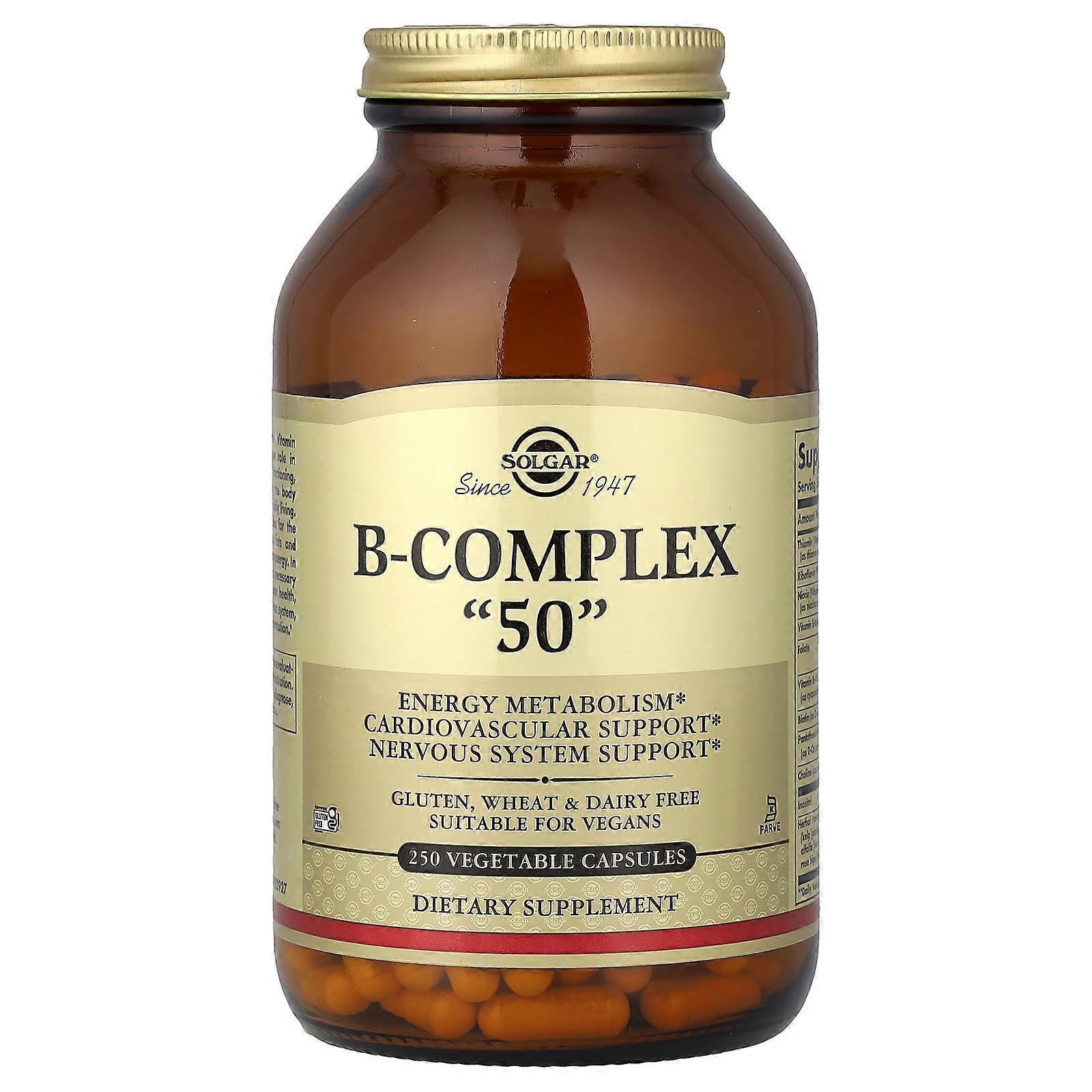 Solgar, B-Complex "50", 250 Vegetable Capsules