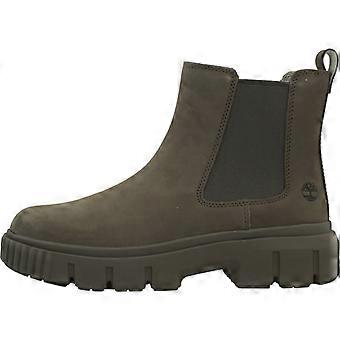 Timberland Chelsea Boots, grijs, mid-model.