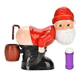 Lustige Weihnachtsmann-Seifenblasen-Blasmaschine mit blinkenden LichternMusik, Weihnachts-Seifenblasenblasen für den Außenbereich