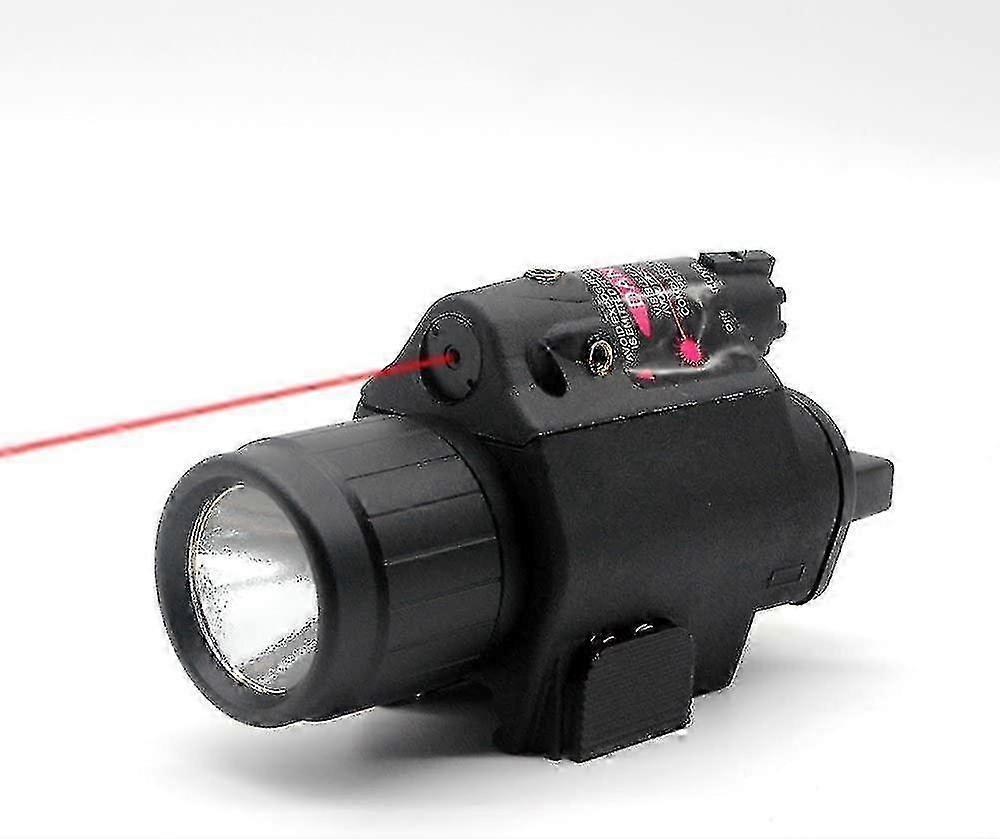 Tactical LED Flashlight with Adjustable Laser & Rail Mount