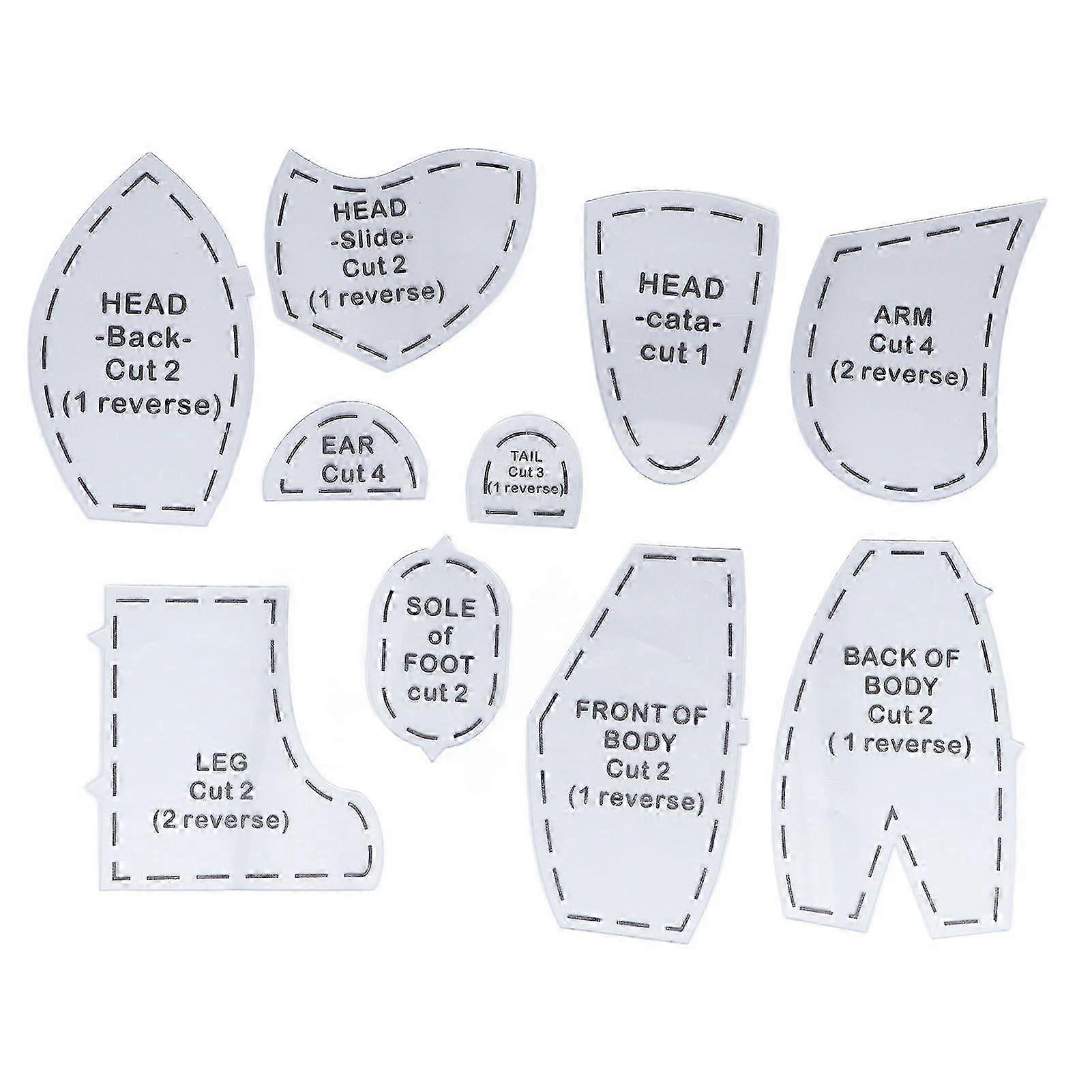 Reusable 12inch Bear Sewing Template Kit