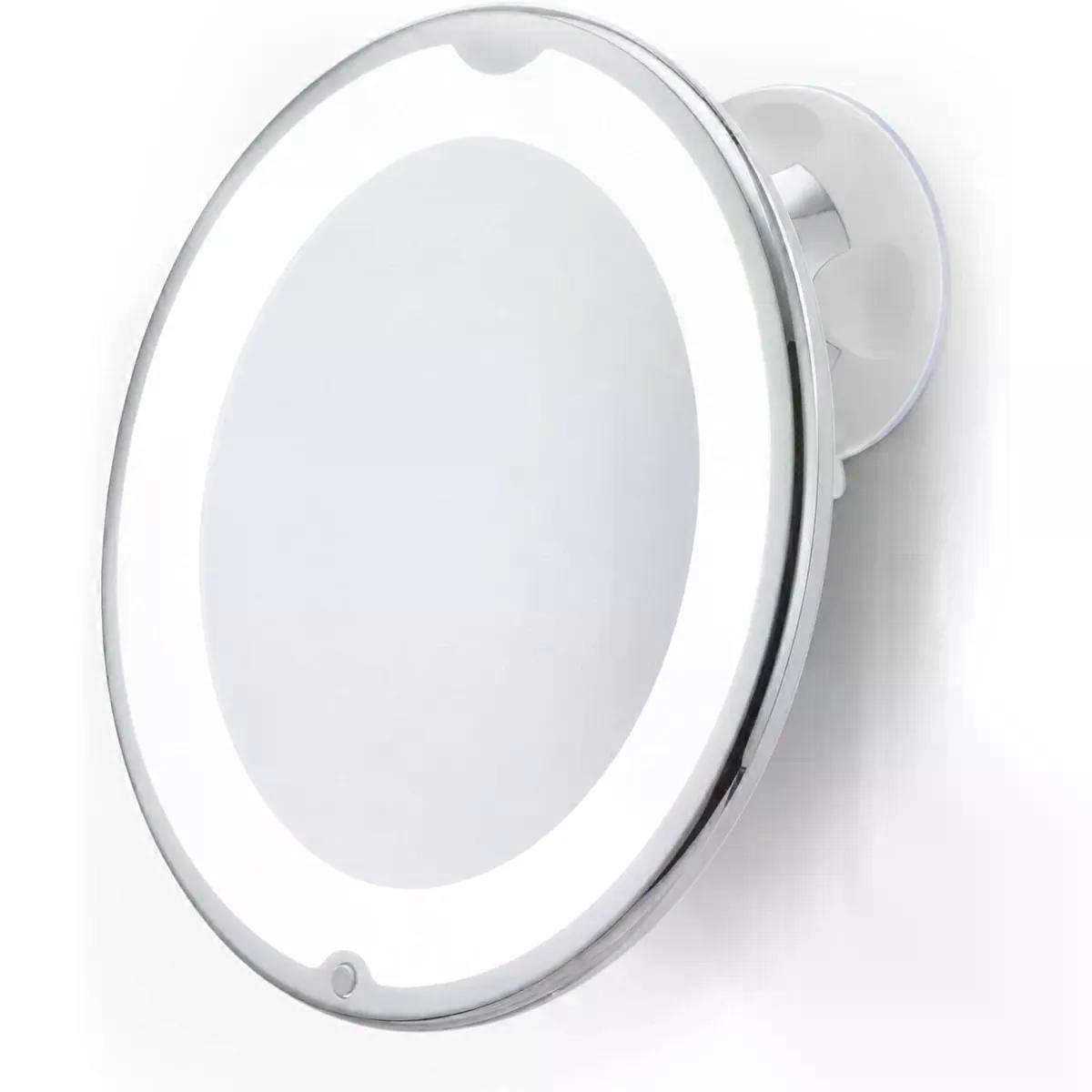 7X Magnifying LED Makeup Vanity Mirror with Suction Cup Mount