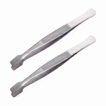 For Stamp Collecting, Stainless Steel Anti-Static Straight Flat Head Philately Stamp Tweezers