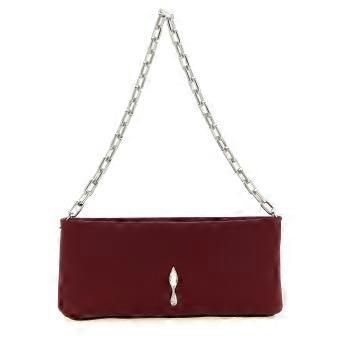 Christian Louboutin Bordeaux Elastane Clutch Bag