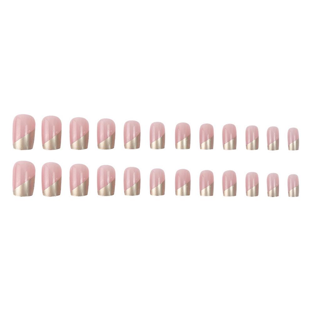Golden Pink Press-on Nails Full Cover Com