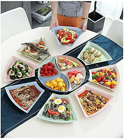Lot De 10 Assiettes Plates WANBY 14,2cm - Plastique Incassable Léger, Micro-ondes Et Lave-vaisselle