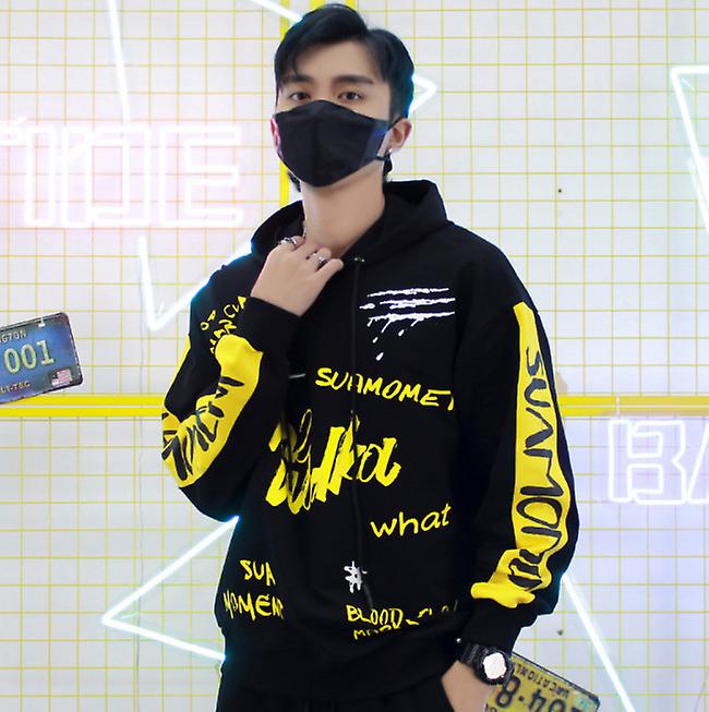 Spring And Autumn National Tide High Street Loose Sweater Splicing Tide Luxury Sweater Men's Hip Hop Street Hoodie
