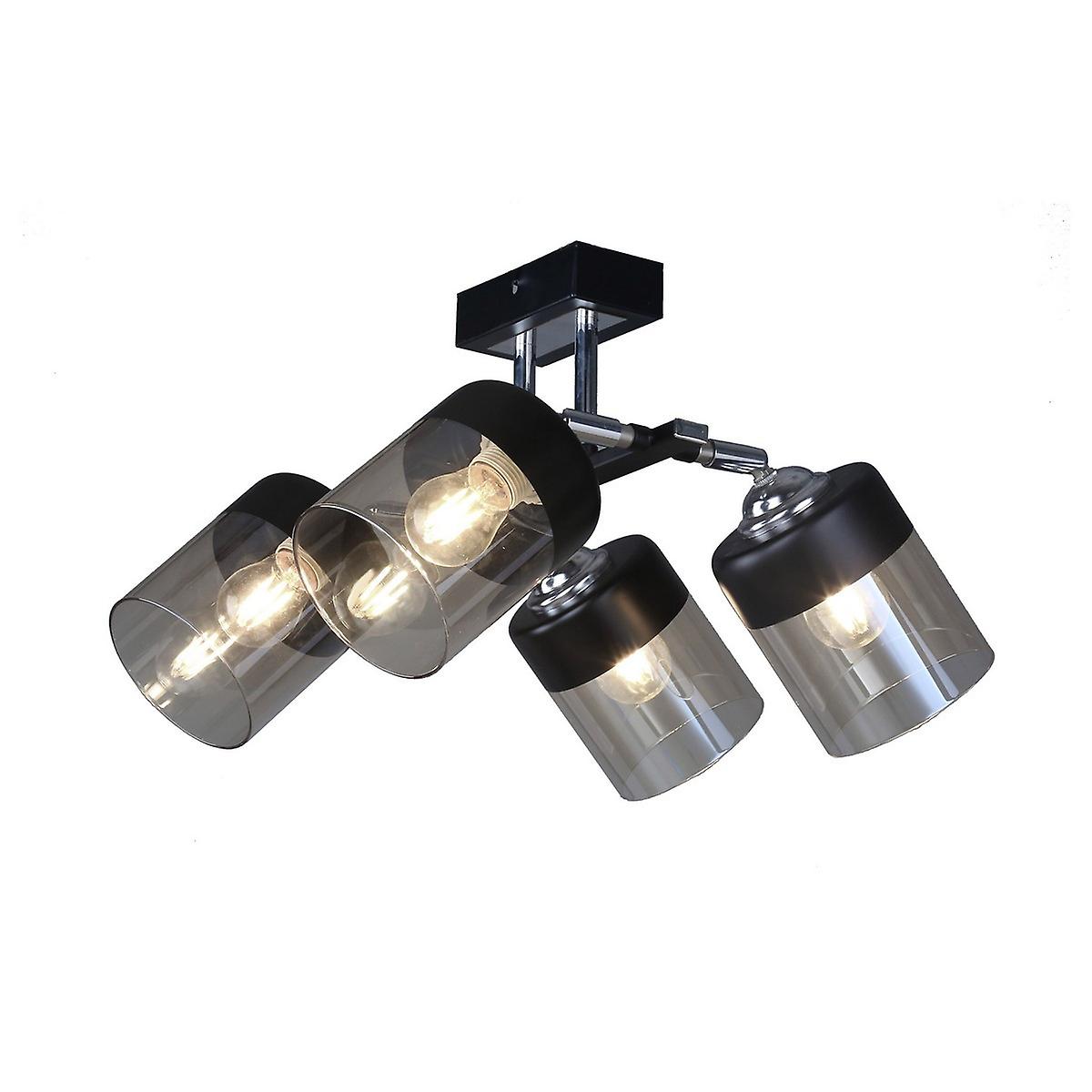 Porto Ceiling Spotlight Clusters, Black, 4x E14