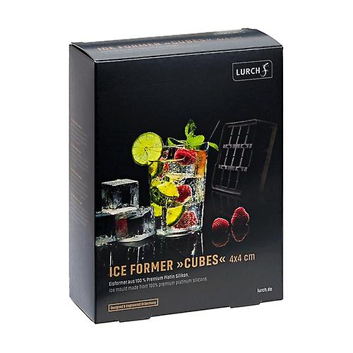 Ice bucket with platinum silicone lid 4x4 (12 cubes) 1 unit (Black)
