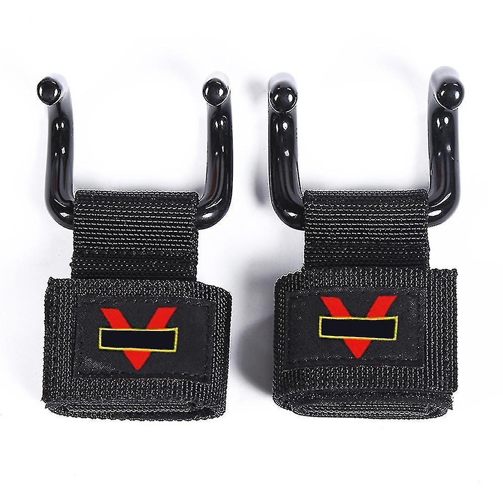 Weight Lifting Rod Hooks Heavy Duty Wrist Wraps Weight Lifting Training Gym