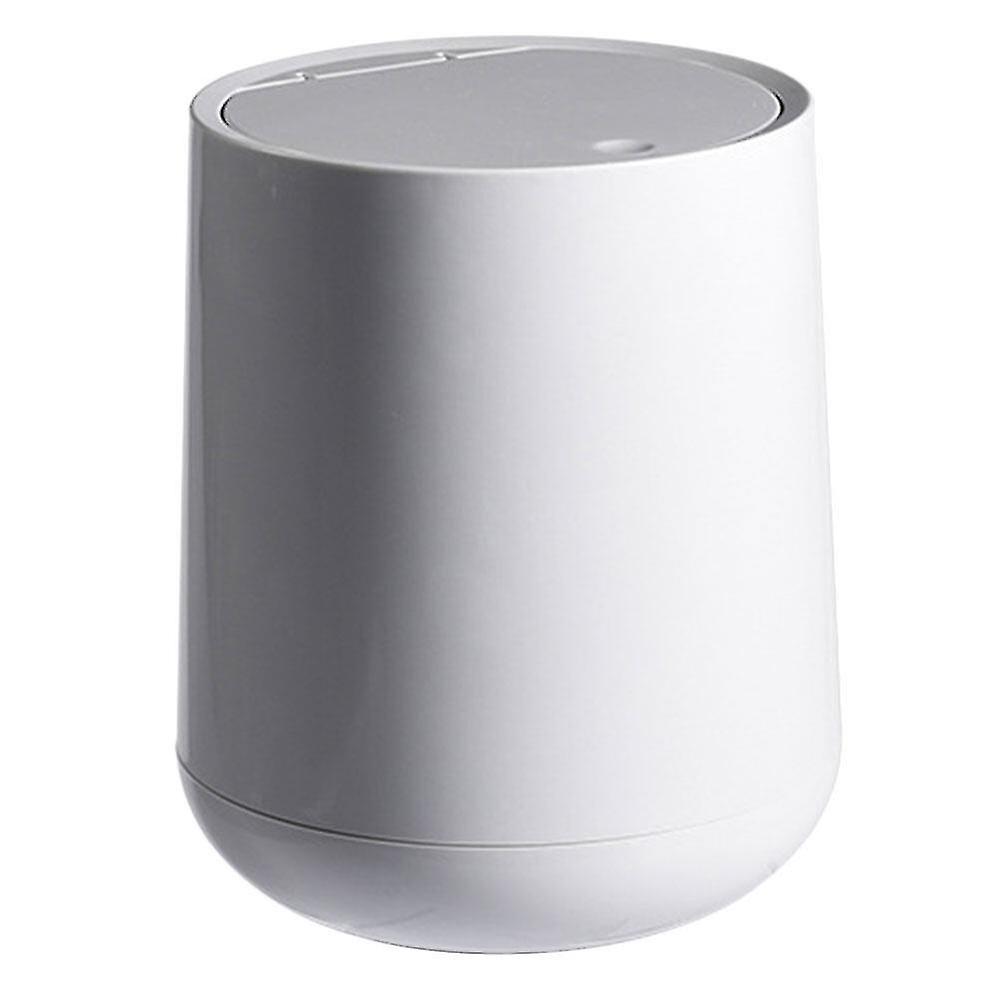 1pc Household Plastic Trash Can Simple Desktop Waste Bin Mini Trash Can (gray)