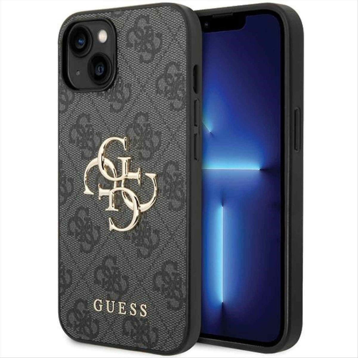 Guess Apple iPhone 15 Cover Case 4G Metal Logo Grey